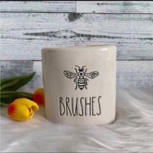 Rae Dunn Bee BRUSHES Toothbrush/Makeup Brush Holder